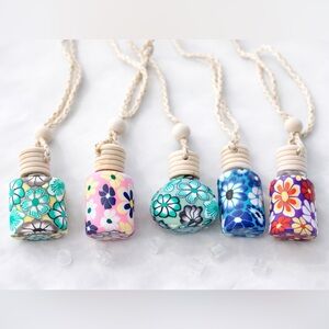 Empty Glass Perfume Bottle‎ Pendants, Aromatherapy Fragrance Essential NWT